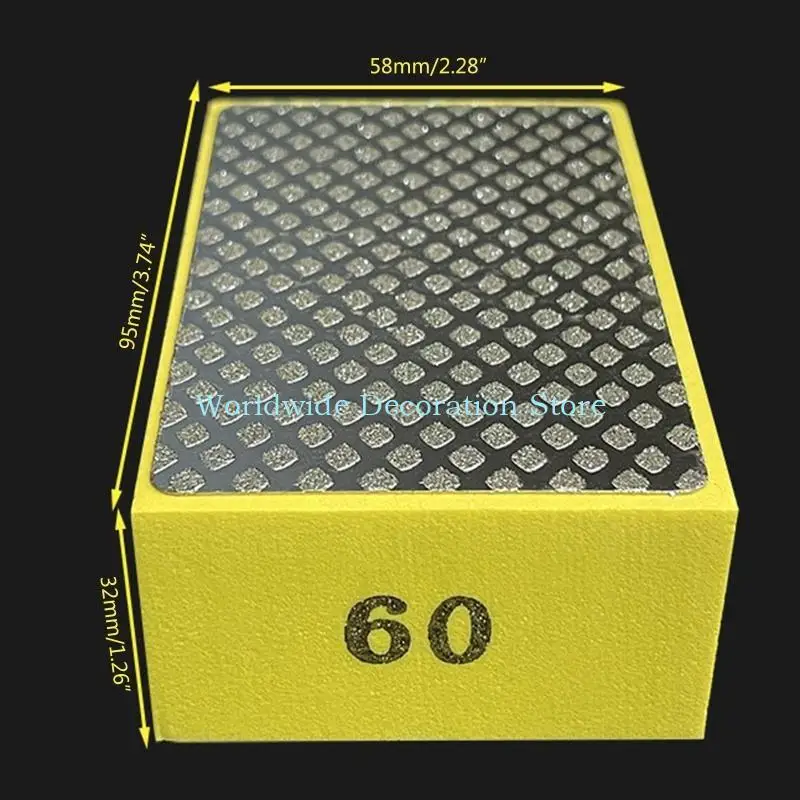 Q39B 4x Diamond Hand Polishing Pads for Sanding Glass Tile Remove for Sharp Grin
