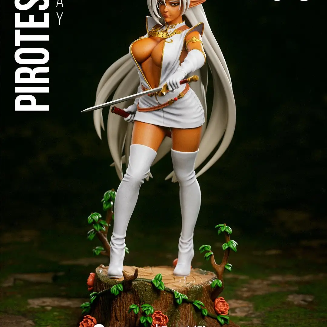 Elf Female Swordsman Elven Princess High-precision Model Parts for Resin White Mold Printing Unassembled Unpainted DIY Figurines