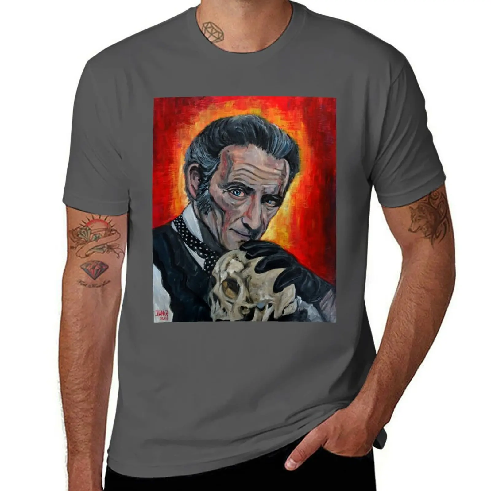 

Peter Cushing (Dr.Frankenstein) T-Shirt Casual Simple Design Short Sleeve Shirt