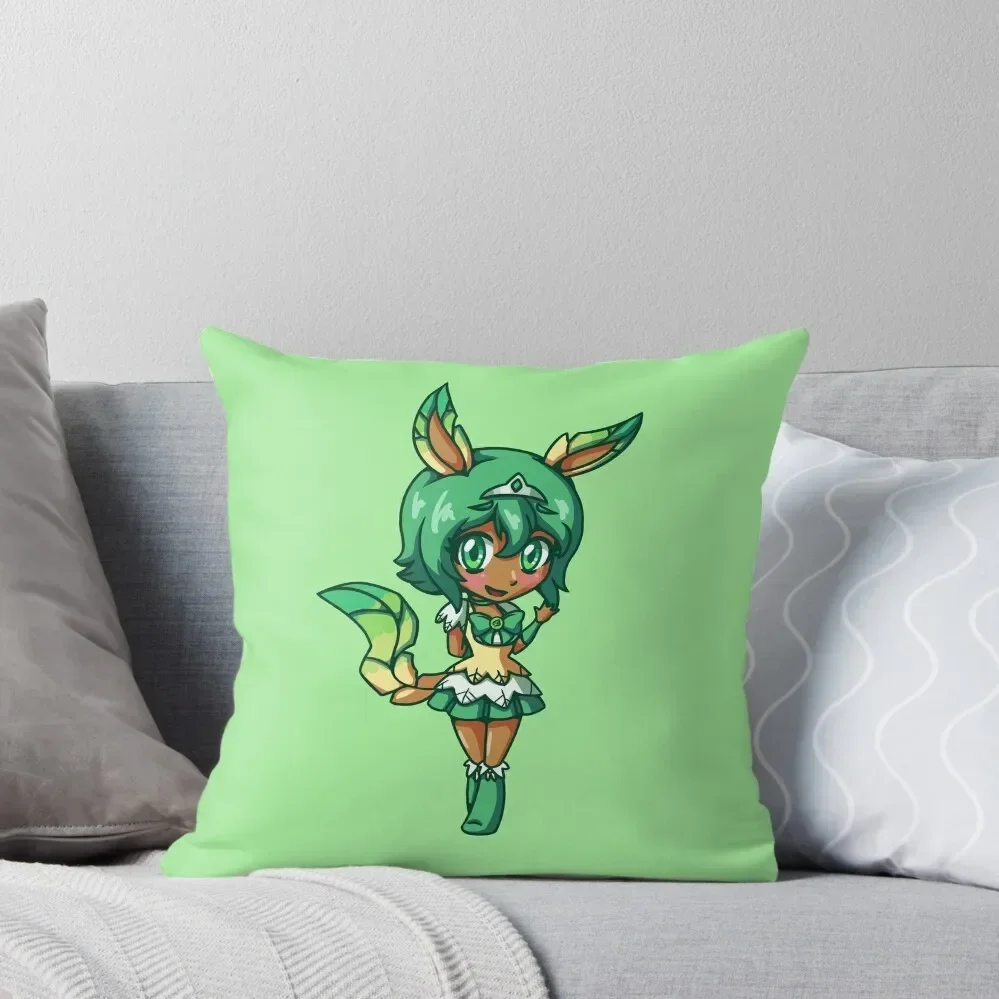 

Leafeon Magical Girl Chibi Throw Pillow pillow pillowcase Cushions Cover ornamental pillows pillow