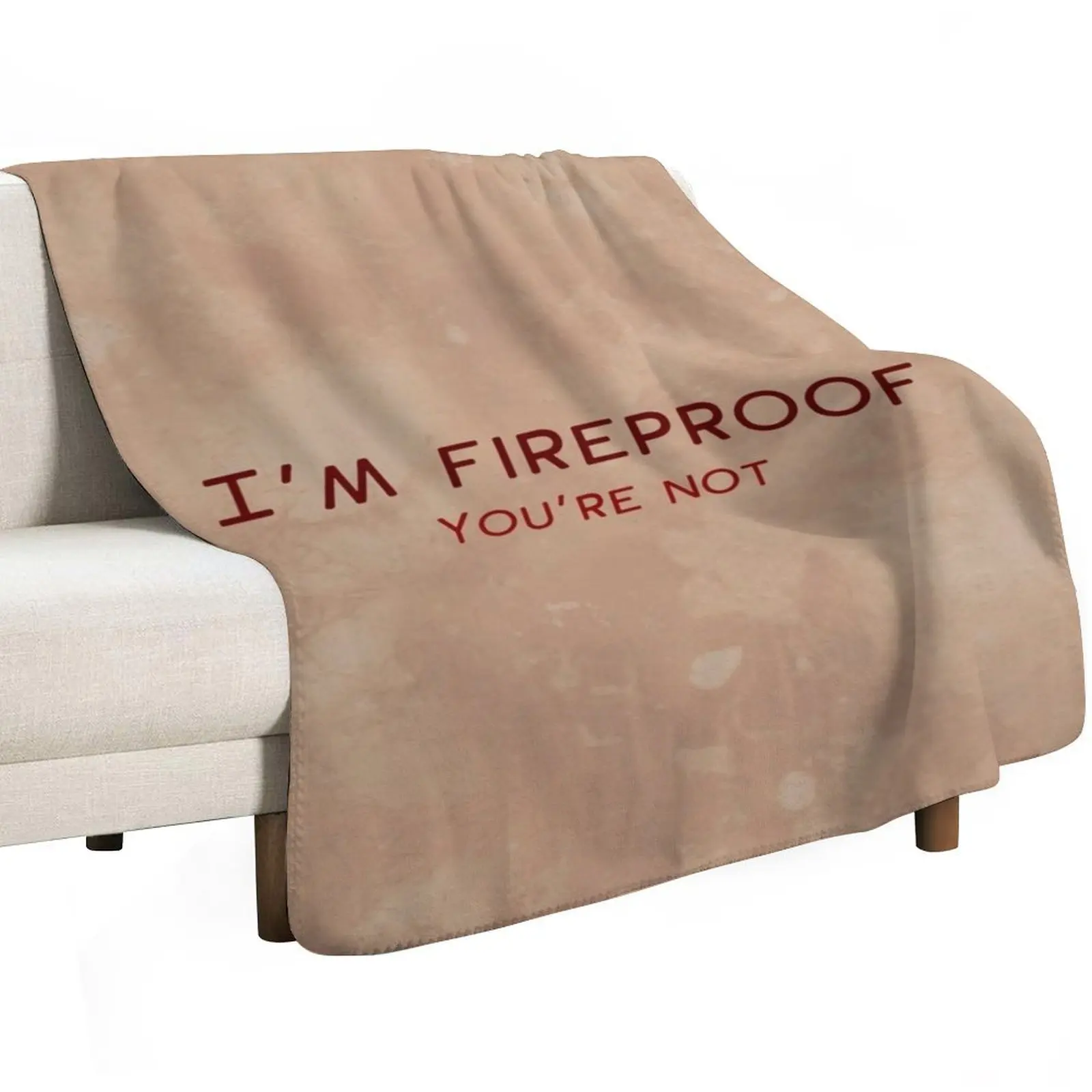 I'm Fireproof Throw Blanket All Weather Soft Throw Blanket for Sofa