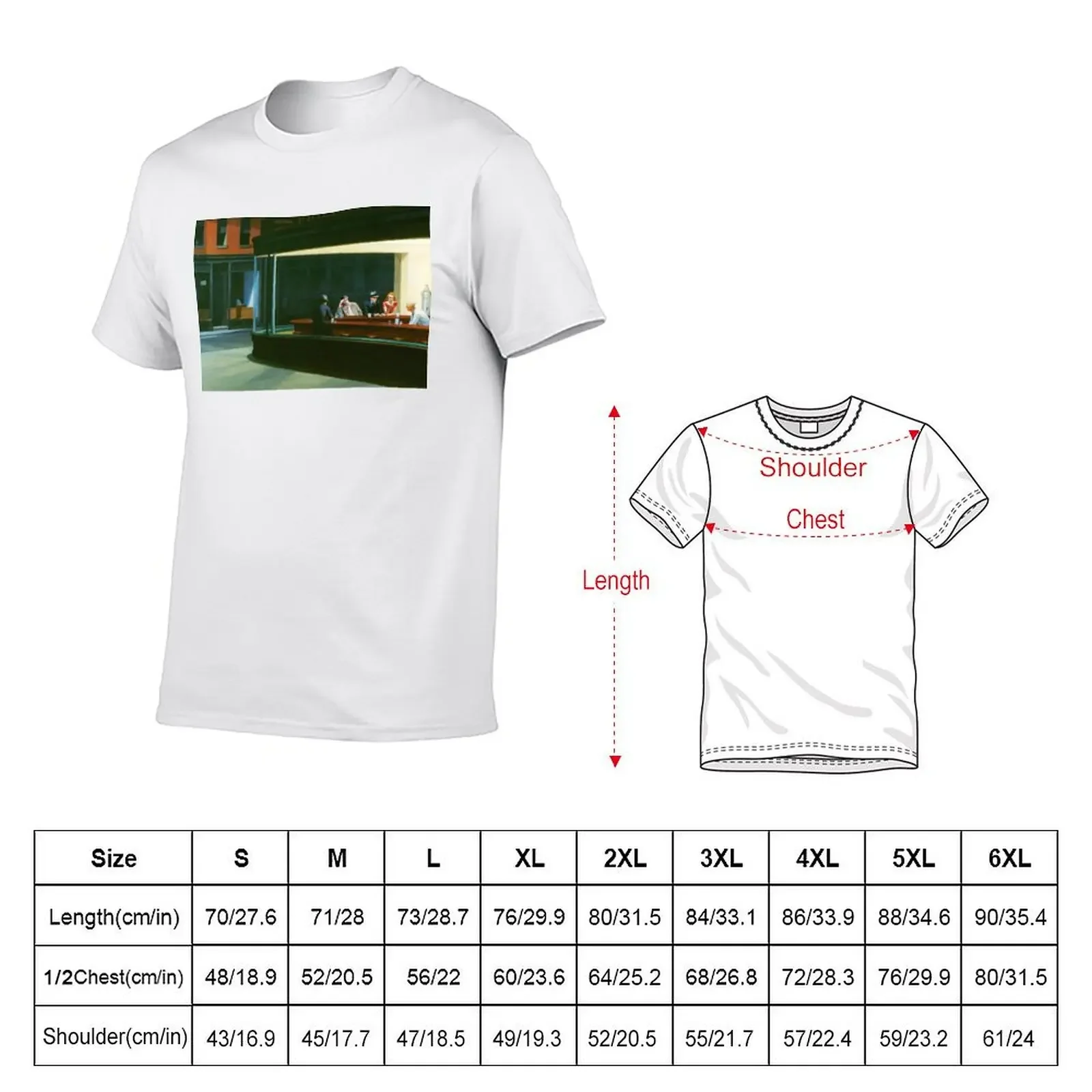 NIghthawks by Edward Hopper and Liutenant Columbo T-shirt korean fashion cute tops graphics mens graphic t-shirts hip hop