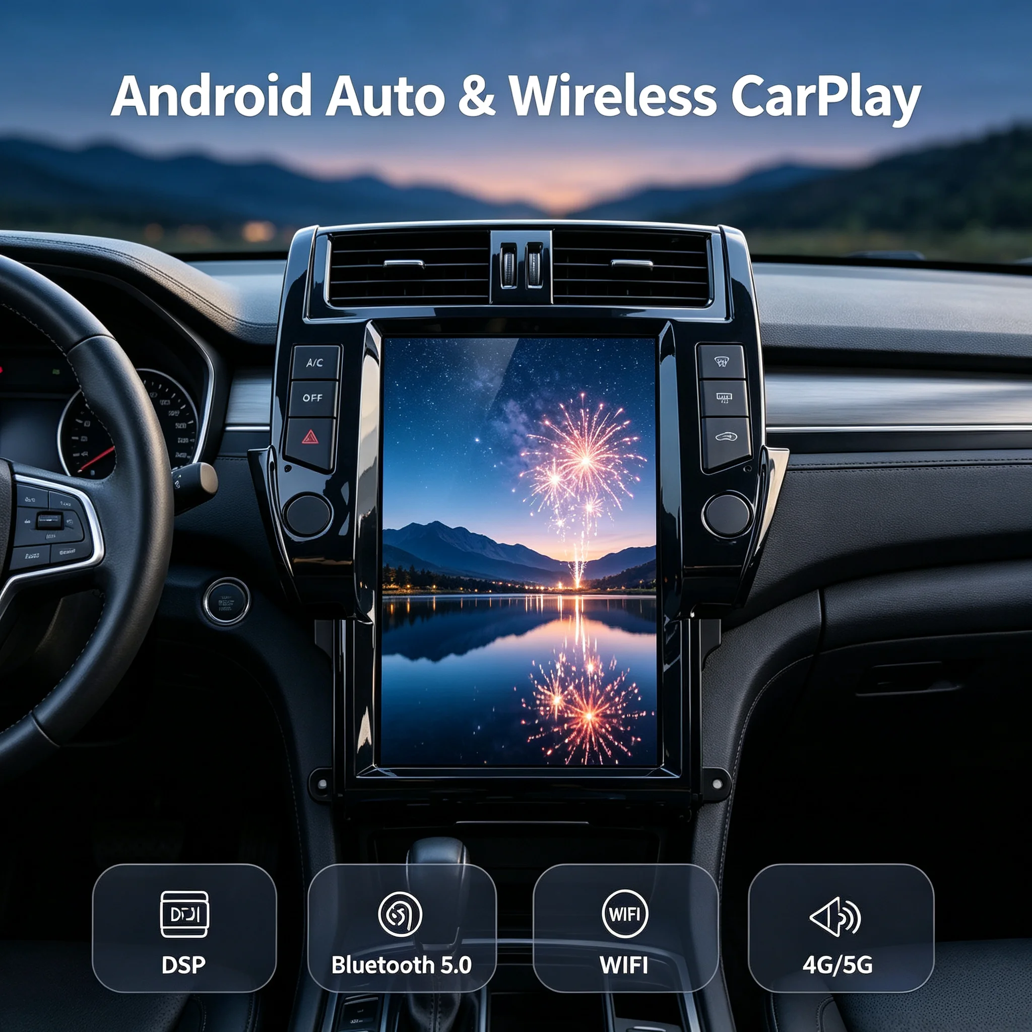 Vertical Screen Multimedia Stereo Android AUTO Wireless CarPlay For Toyota Land Cruiser Prado 150 2010 2011 -2017 Head Unit GPS
