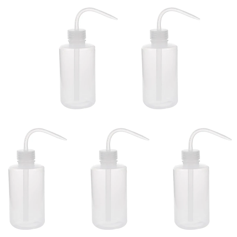 5X 500Ml 90 Degree Angle Tip Oil Liquid Holder Squeeze Bottle Clear White