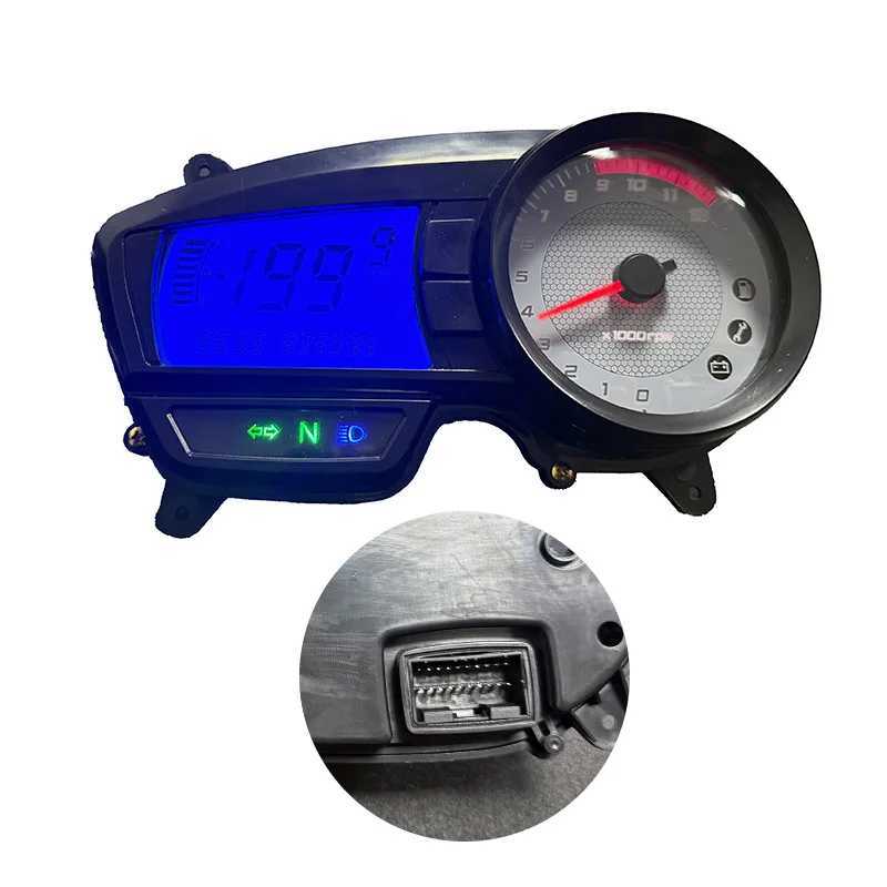 Accesorios para Motocicleta con Pantalla LCD Plug and Play, Velocímetro Digital, Panel de Instrumentos, Tacómetro para TVS Apache RTR 160 180