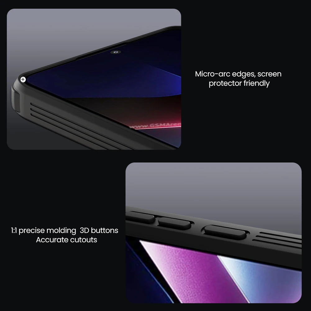 Nillkin para Xiaomi POCO X7 Pro funda con lente cubierta deslizante protección contra arañazos TPU marco suave parachoques a prueba de golpes para POCO X7 Pro