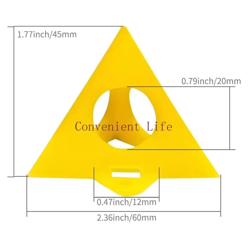 L1EE 10 قطع الهرم تقف مجموعة مثلث حامل الطلاء أداة مثلث الطلاء قدم الوسادة #6