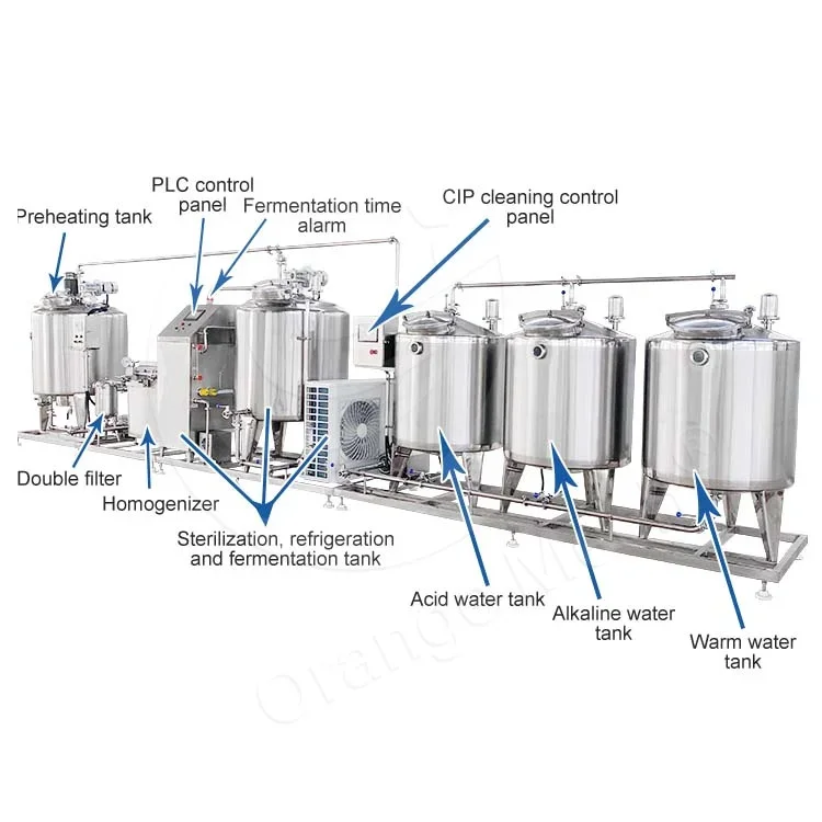 ORME Batch Milk Pasteurizer Pot Crusher and Homogenizer Drinking Yoghurt Production Line