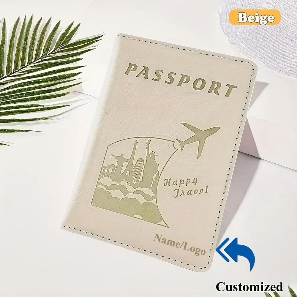 Customizable Passport Holder Wallet with Cityscape Design – Lightweight, Foldable, Multi-Language & Logo Support, PVC Lined