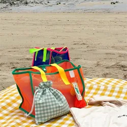 20L Beach Bag Mesh Laundry Bags Beach Accessories Large Capacity Swimming Supplies Swimsuit Storage for Cavancha Murray Beach