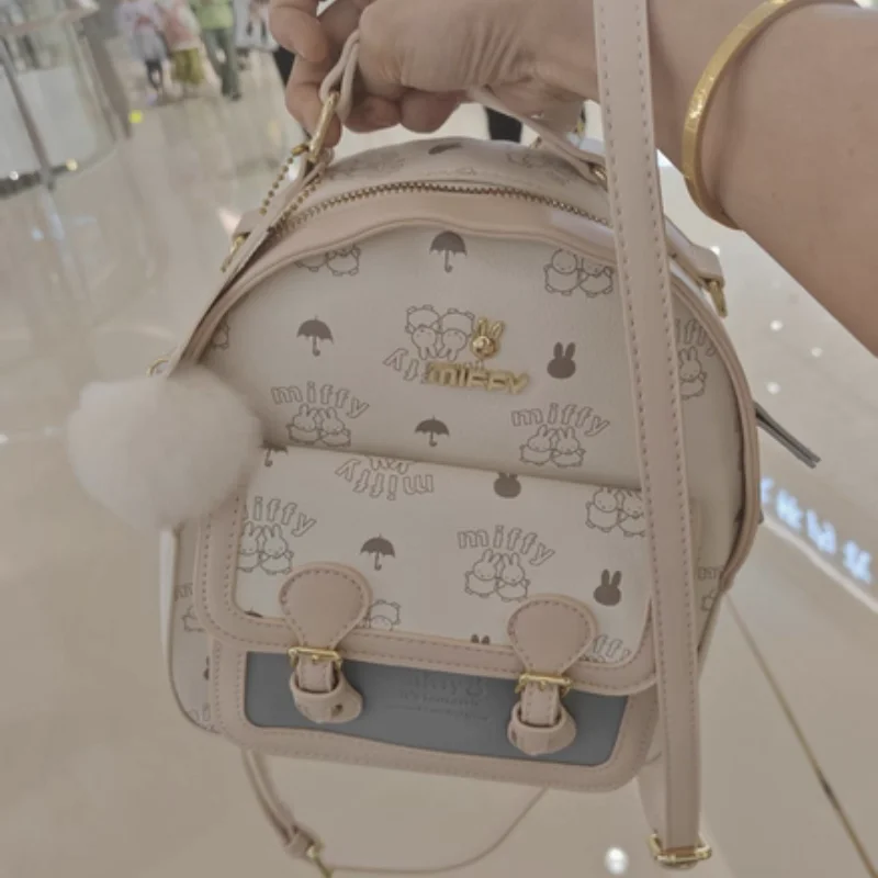 

In Stock Miffy Backpack Women'S Spring Summer Korean Version Harajuku Light And Casual Campus Trip Spring Outing Small Bag
