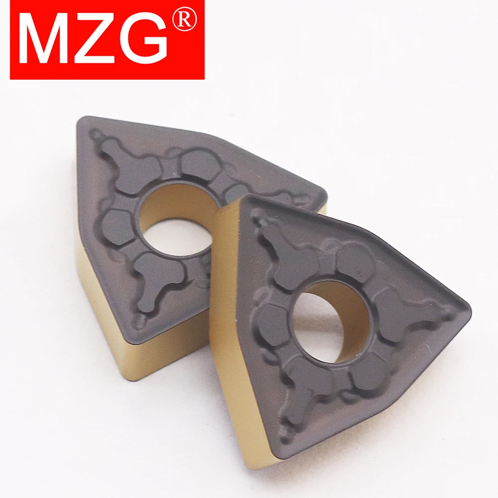 MZG 10Pcs WNMG080404 WNMG080408 TM AM ZC32S Carbide Insert WNMG 080412 Steel Boring External Turning CNC Lathe Tool For Aluminum