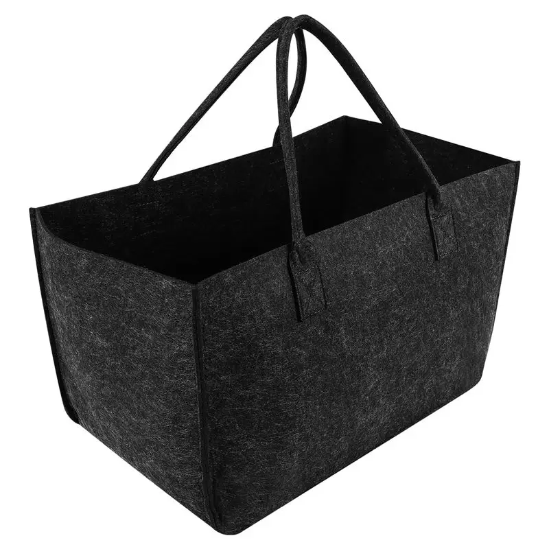 [ABFI!】 Felt Storage Bag Large Capacity Casual Shopping Bag,Fruit And Vegetable Basket Storage Basket Clothing Storage Baske