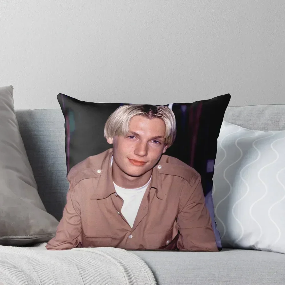

Nick Carter - Poster Throw Pillow christmas cushions covers Marble Cushion Cover pillow