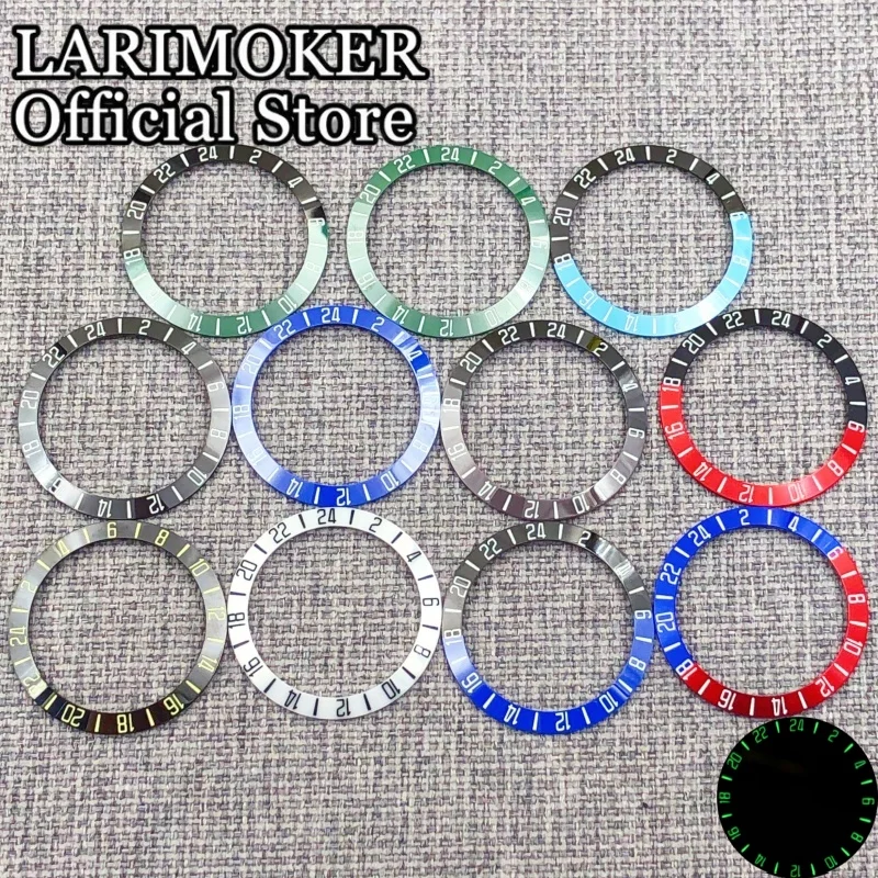 

LARIMOKER новые модные керамические часы 37,8 мм * 30,5 мм, наклонные безели, подходят для корпусов часов для дайвинга 40 мм, аксессуары для часов, детали для часов