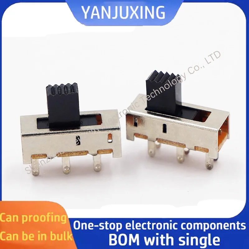 5pcs/lot SS-23E06 3-position toggle switch 6-pin double-row vertical earless three-position electronic toy sliding switch