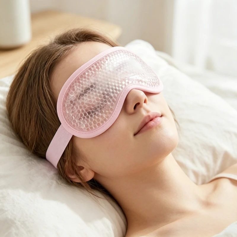 Cool Gel Cold Eye Mask Soothe Puffy Eyes Dark Circles Relieve Fatigue Travel Sleep Rest Cooling Eye Mask