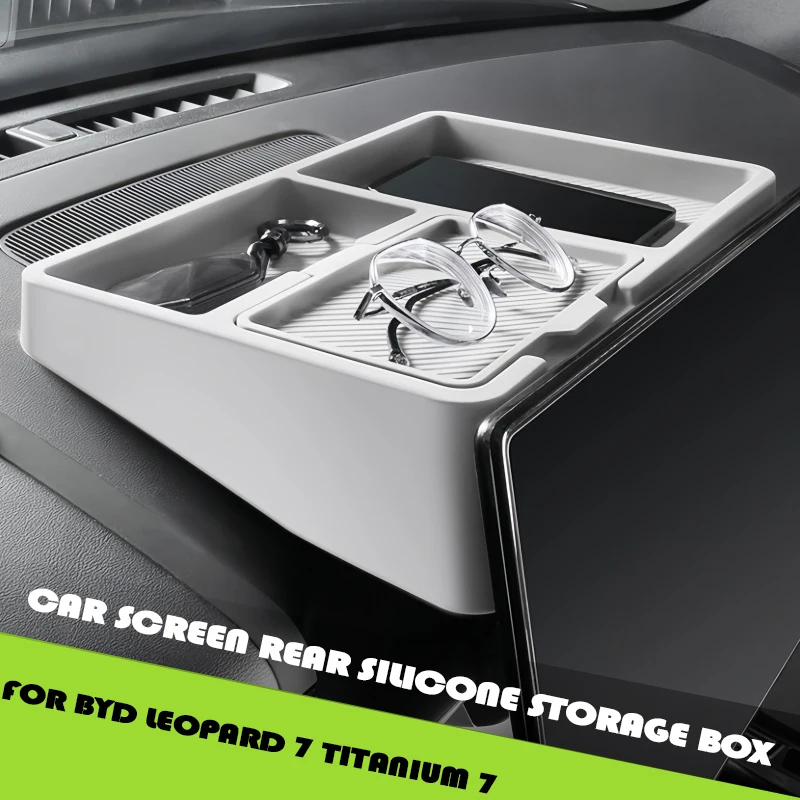 

Car Screen Rear Silicone Storage Box Fit for BYD Leopard 7 Titanium 7 Auto Dashboard Multi-functional Storage Box Upgrade Parts