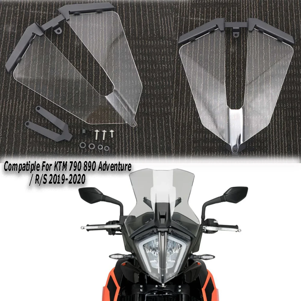 FOR 790 890 ADV Adventure/R/SMotorcycle Headlight Head Light Guard Protector Cover Protection ClearAcrylic Grill