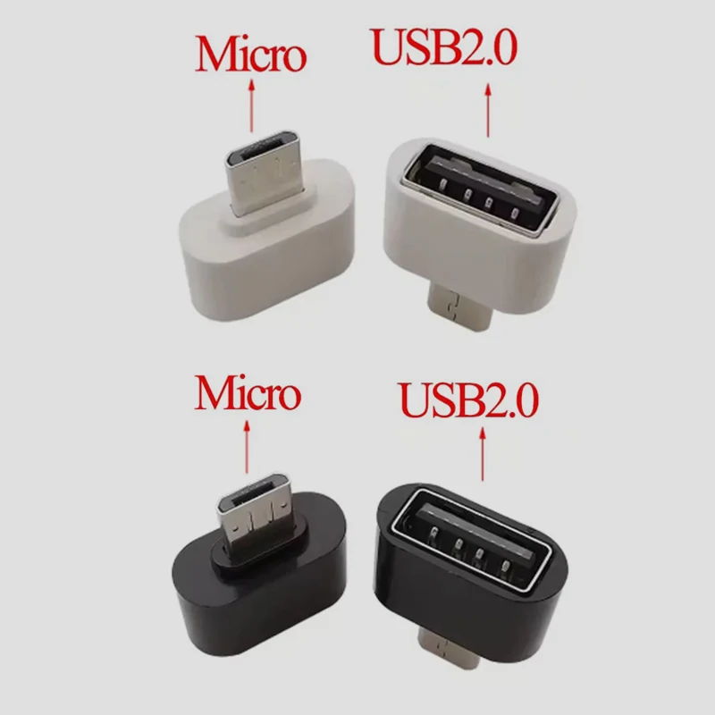 5/10/20PCS Otg Adapter Universal Micro USB/Type-C To USB 2.0 Data Cable Phone Download Connection USB Drive Computer Converter