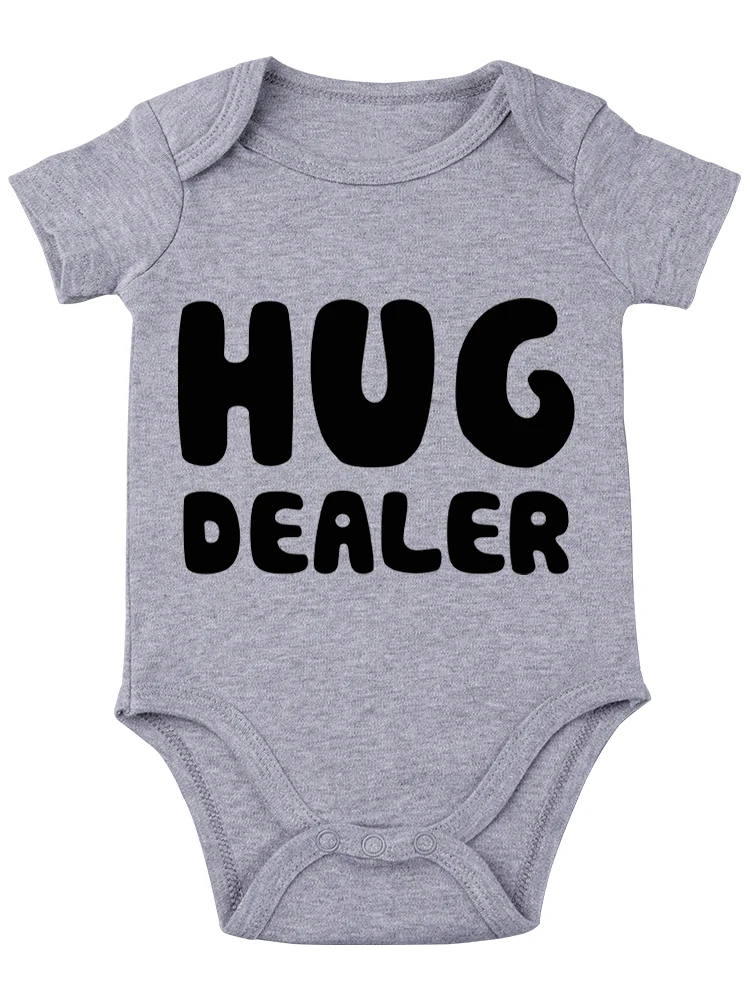 Hug Dealer Funny Baby onesie Cute Baby Bodysuit Baby Essentials Baby Boy Girl Clothes