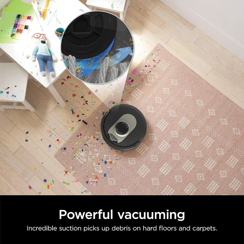 AI Robot Vacuum with XL HEPA Self-Empty Base, Bagless, 60-Day Capacity, LIDAR Navigation, Perfect for Pet Hair,