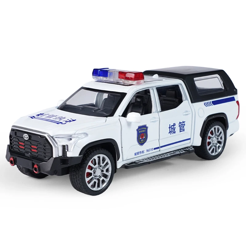 1:32 Toyota Road Patrol Special Police Alloy Diecast Car Exquisite Model Toy Sound Light Pull Back Kid Birthday Gift Collection