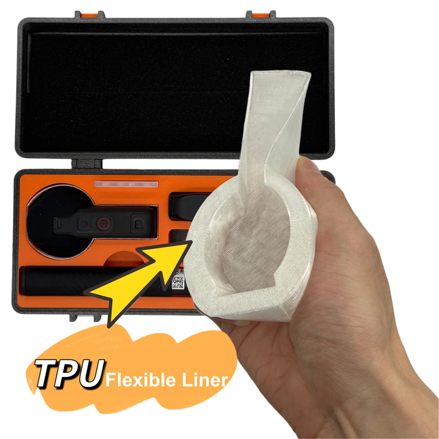 Storage Case For Insta360 X6 3D Printed Organizer With TPU Liner Sponge Padding Shockproof Waterproof Snap Closure