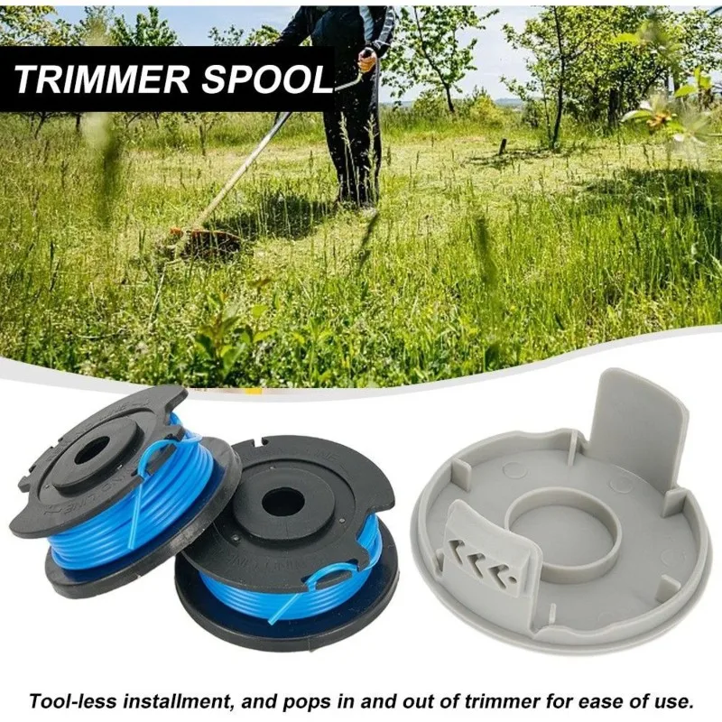 ABUI-AC14RL3A Spool With AC14HCA Spool Cap For Ryobi String Trimmer Auto Feed Line Coil Weed Eater Trimmer Head Replacement