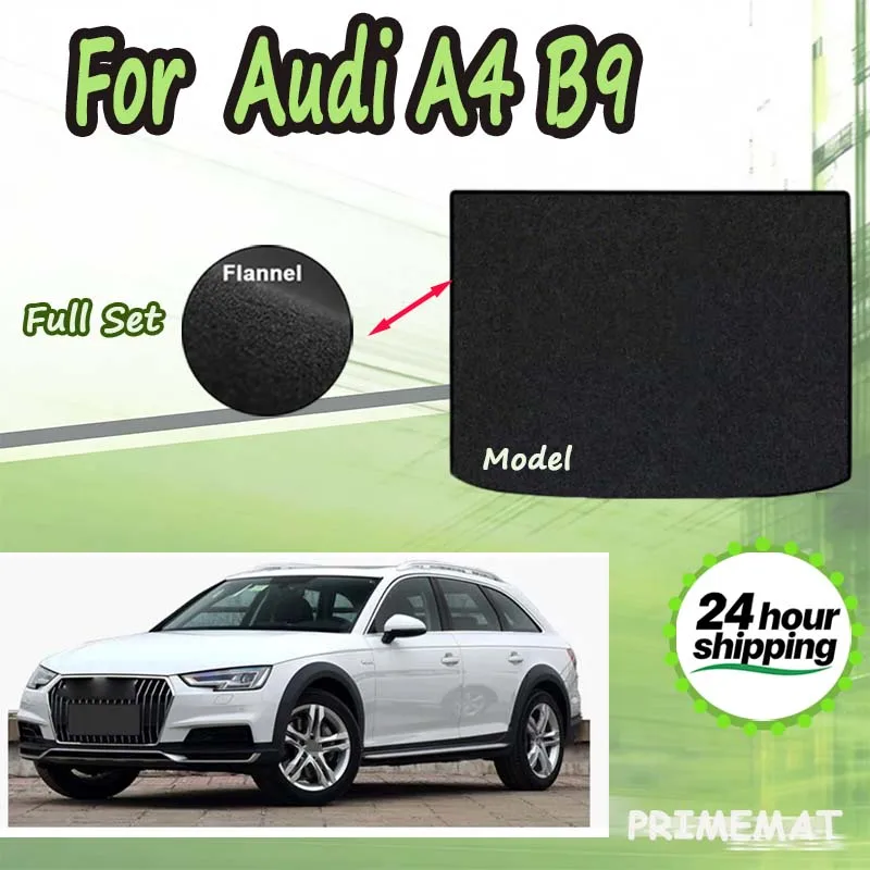 

ECOAUTO Rear Trunk Mat For Audi A4 B9 2017-2024 Liner Tray Trunk Pad Accessories