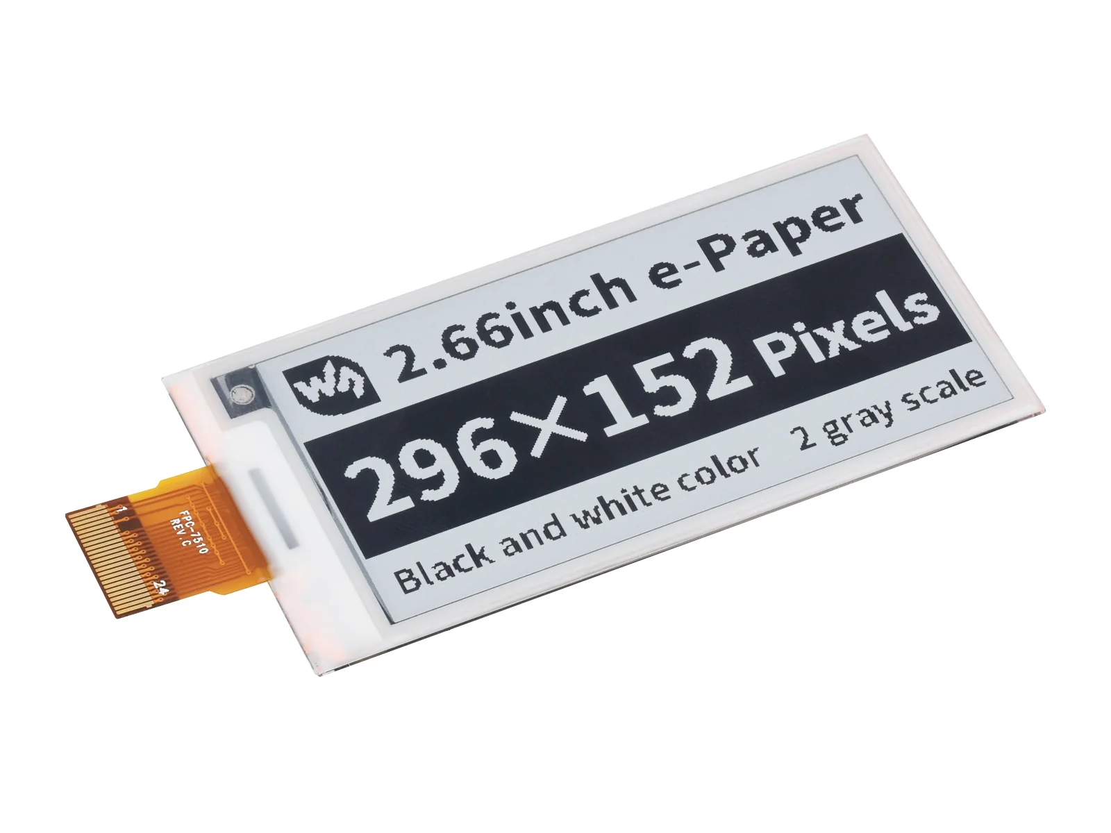 Waveshare 296*152, 2.66 polegadas e-paper e-ink raw painel de exibição, preto/branco