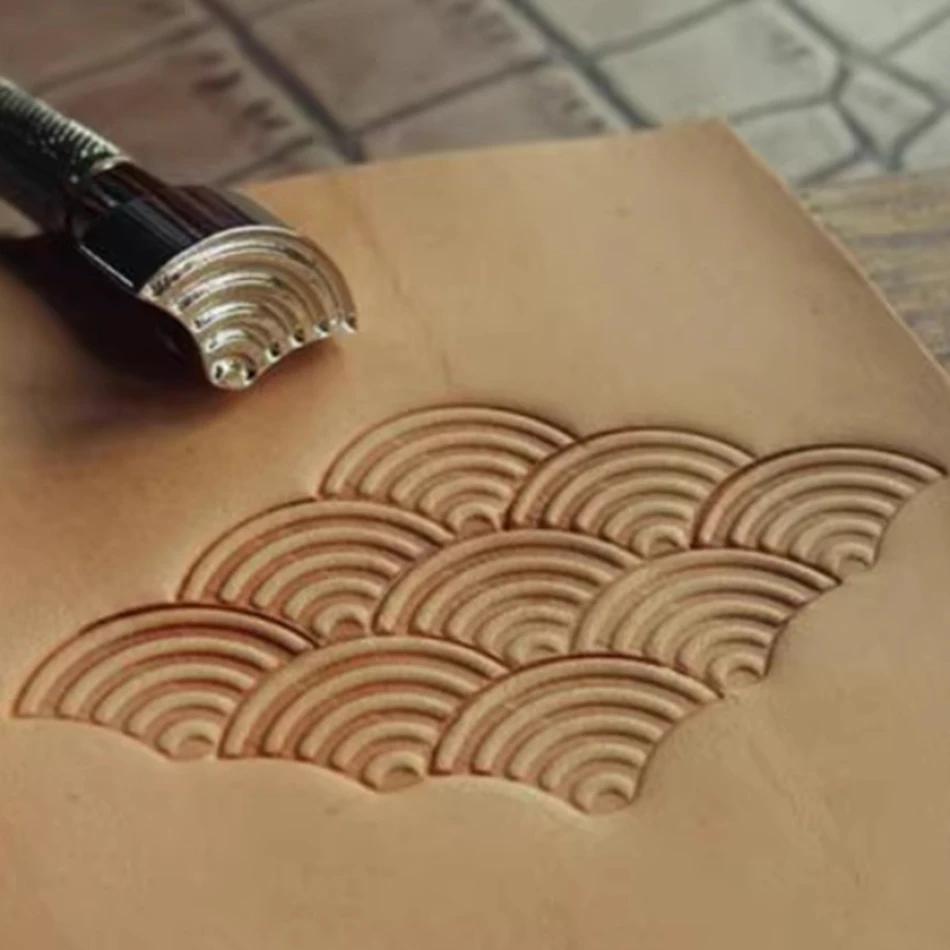 Leathercraft Hardware Tools, Wave Pattern Embossing Tool, Steel Precision Engraving Stamp, Large Size, Custom Orders Accepted