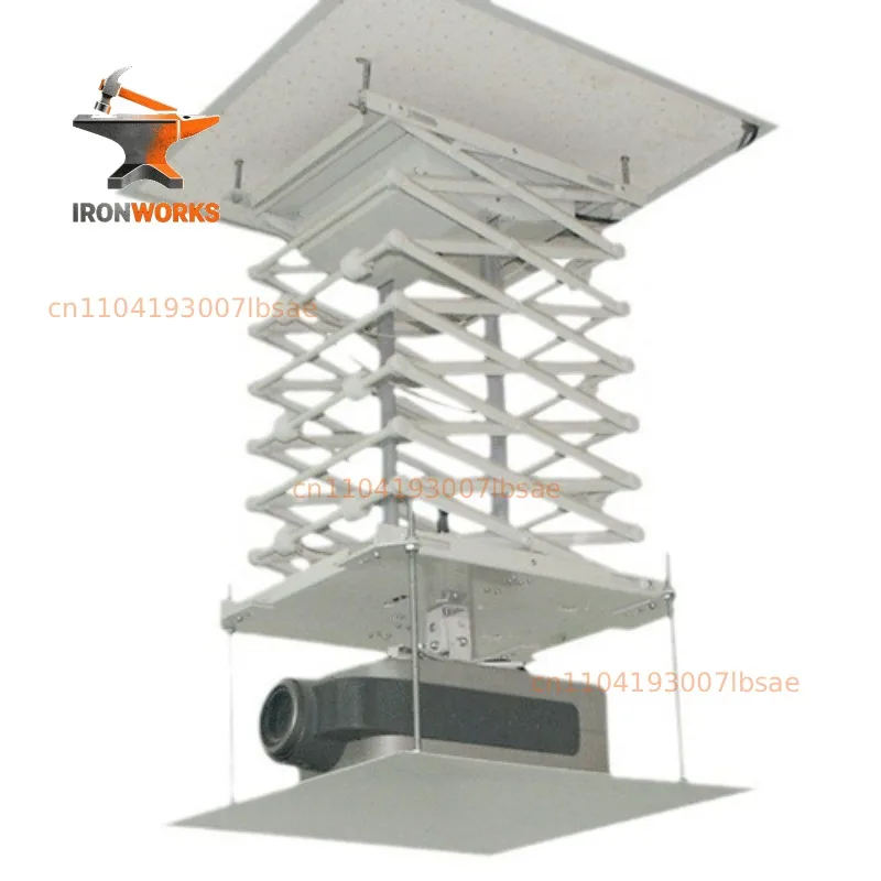 Electric projector lift hanger, concealed ceiling mount, suitable for home theaters and meeting rooms