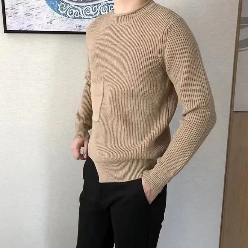 

Новые мужские универсальные повседневные однотонные модные топы нестандартной формы с длинными рукавами на осень-зиму