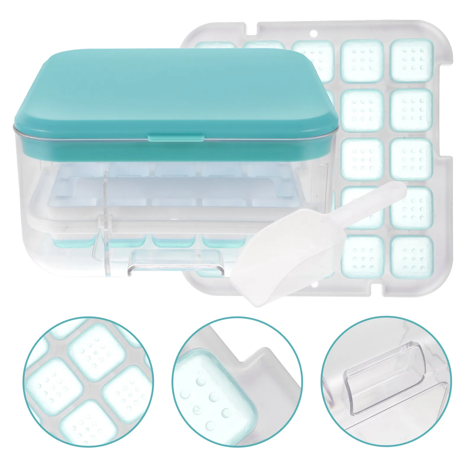 

Форма для льда 2-уровневая, многоразовая, силиконовая, с антипригарным покрытием, без BPA, контейнер для хранения льда для использования в холодильнике