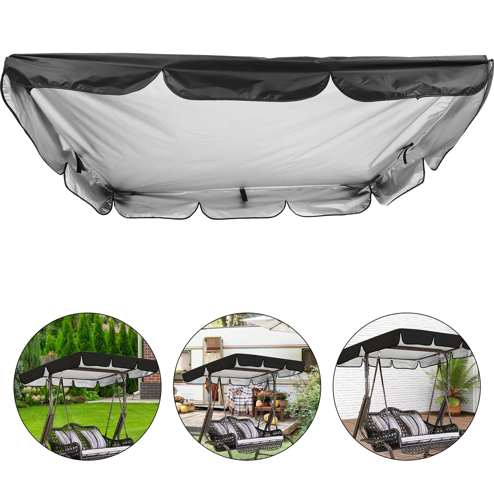 

Garden Swing Chair Protector Fabric Outdoor Swing Cover Patio Anti-Wear Top Cover Autumn Sunshade Hanging Chair Sleeve