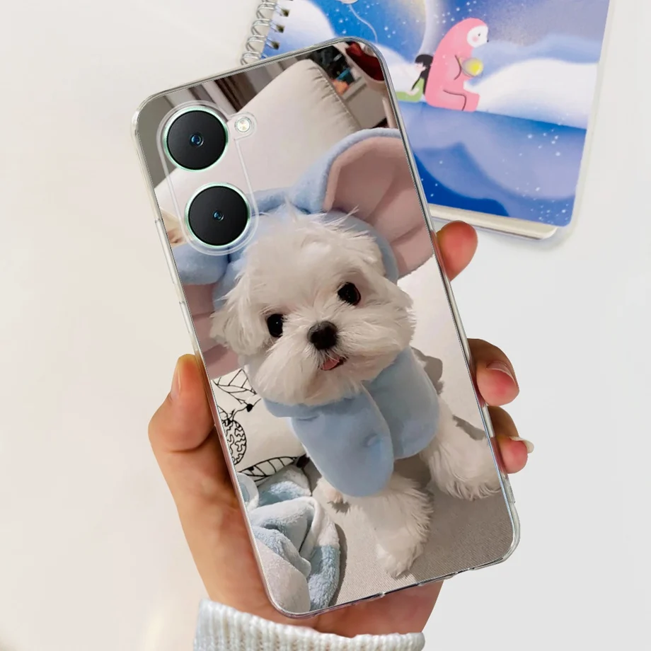 For Realme 10 4G 10 Pro+ Clear Soft TPU Silicone Phone Back Cover For Realme 10 Pro Plus 10Pro Funda Cool Dragon Cat Capa Bumper