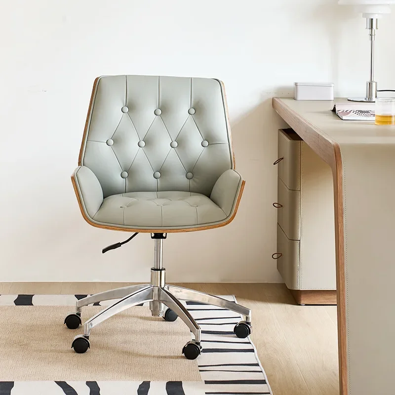 Simple household rotating liftable computer chair