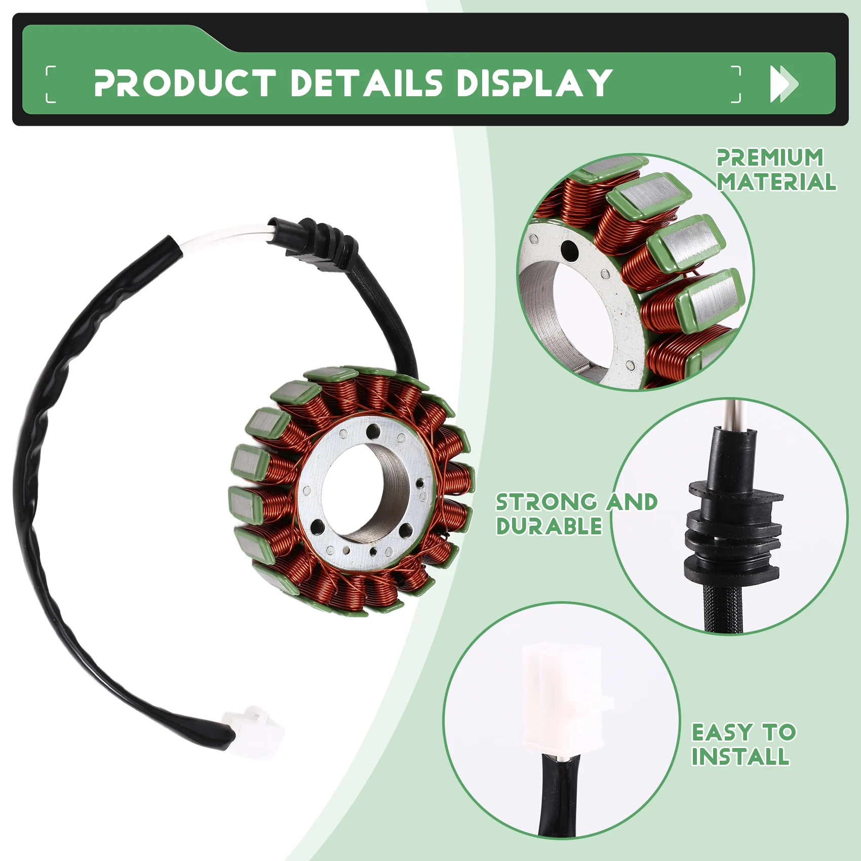 

A02Q-5EB-81410-00-00 Катушка статора магнитогенератора мотоцикла для R6 YZF-R6 1999-2002 4JH-81960-00-00 Запчасти для мотоцикла