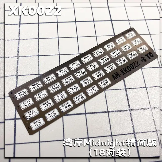 Alexen XK0001-XK0024 Metal Licence Plates Number Plates 1/64 Scale Model Building Tools for Model Hobby DIY Tools Accessories 5
