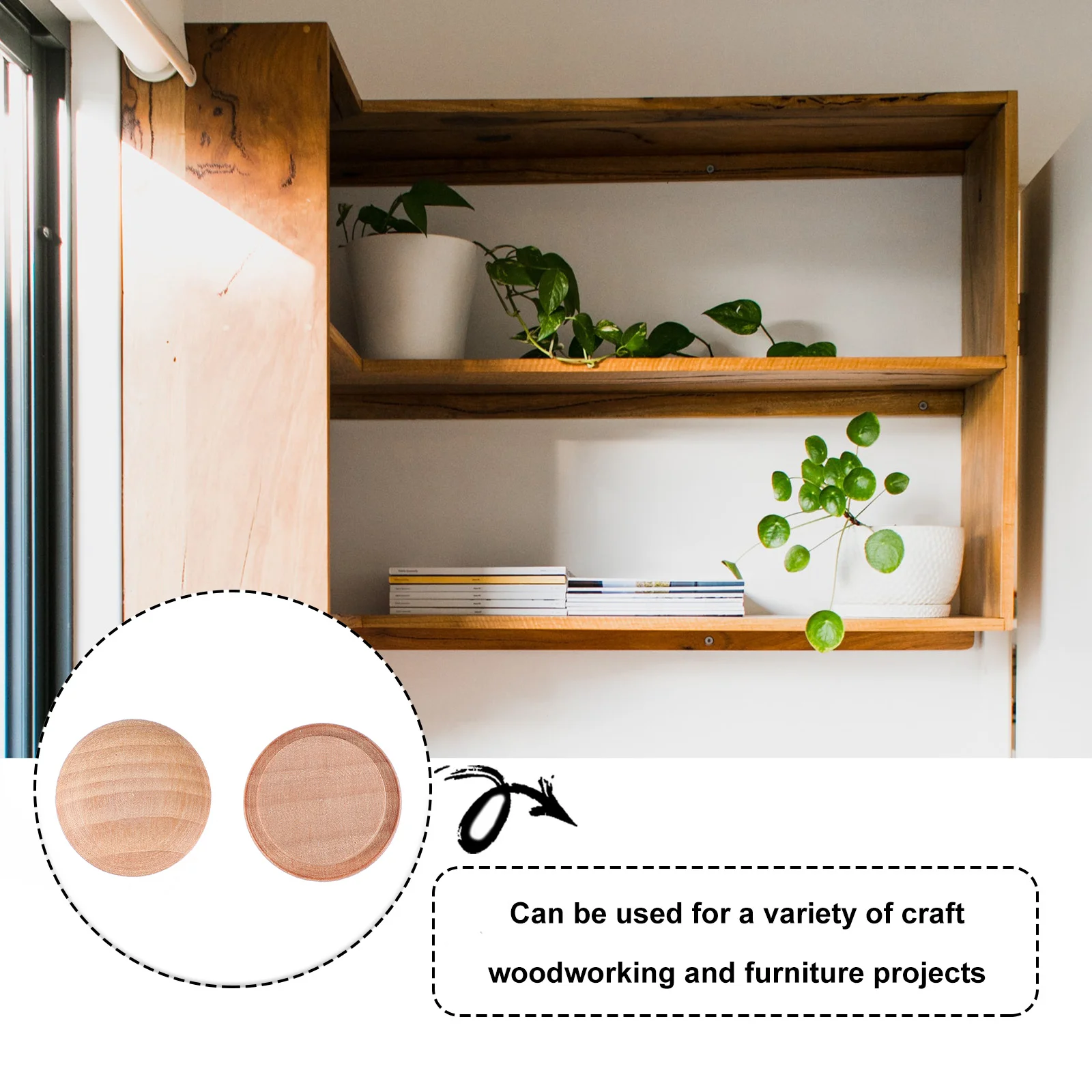 

50Pcs Wood Hole Plugs Furniture Screw Covers Beautiful Match Long Lasting Home Office Decoration Accessories Screw Hole Covers