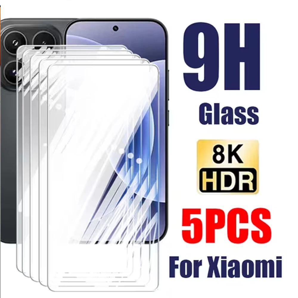 1/5PCS HD Screen Protectors For Xiaomi 17 For Xiaomi 17 Pro For Xiaomi 17 Pro Max For Xiaomi 15 Tempered Glass For Xiaomi 17 Pro