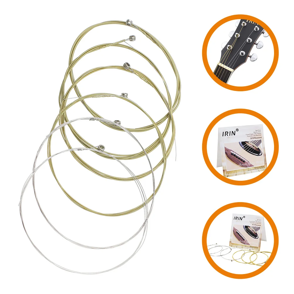 

106 Phosphor Bronze Guitar Strings A106 Acoustic Folk Strings Copper Alloy Wound Instruments Accessory Durability Resonance