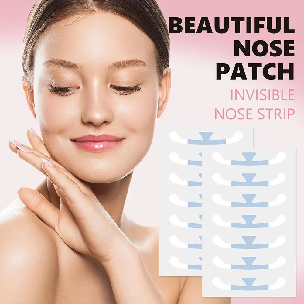 Parche de ala de nariz retráctil para Cosplay, pegatinas de nariz retráctiles invisibles, adelgazantes, alas de belleza finas, herramientas de maquillaje de nariz estrecha para mujer