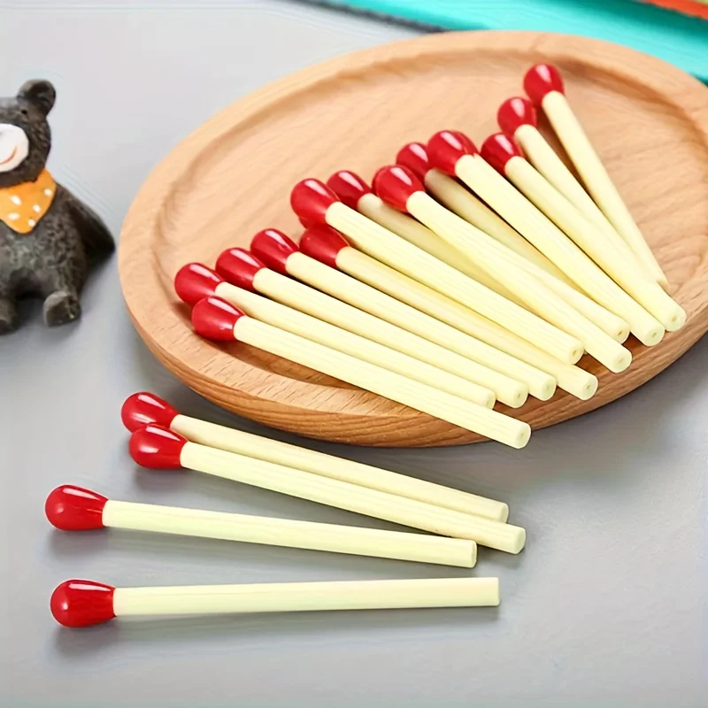 40-Piece Set of Creative Matchstick-Shaped Blue Gel Pens, Portable Mini Matchstick Pen Set, Innovative Prize Items, Graffiti Drawing Pens, Office Stationery, Essential for Study and Office, Personalized Gel Pens, Great Gift Items
