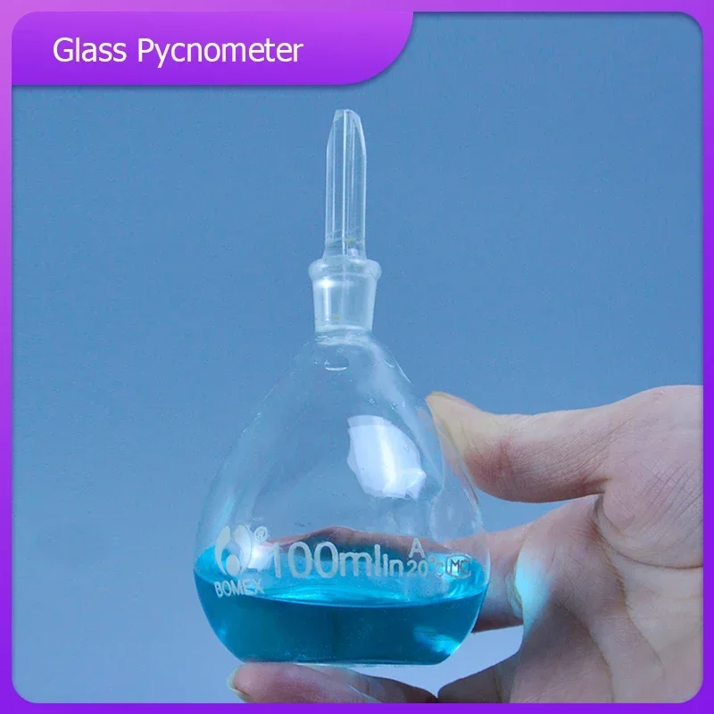 100ml Glass Specific Gravity Bottle Pycnometer Class A Science Labware Medical e