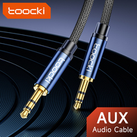 Toocki Aux Cable Speaker Wire 3.5mm Jack Audio Cable For Computer Headphone Adapter Xiaomi Laptop HIFI Sound Quility Cable