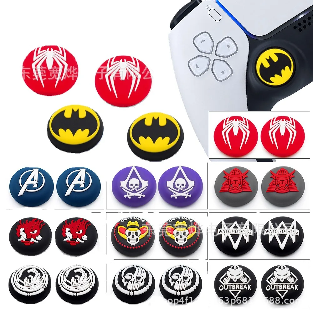 

1/2PCS Disney Deadpools SpiderMan Thumb Grip Cap Cover for Playstation PS5 PS4 Xbox Game Joystick Silicone Controller Thumbstick