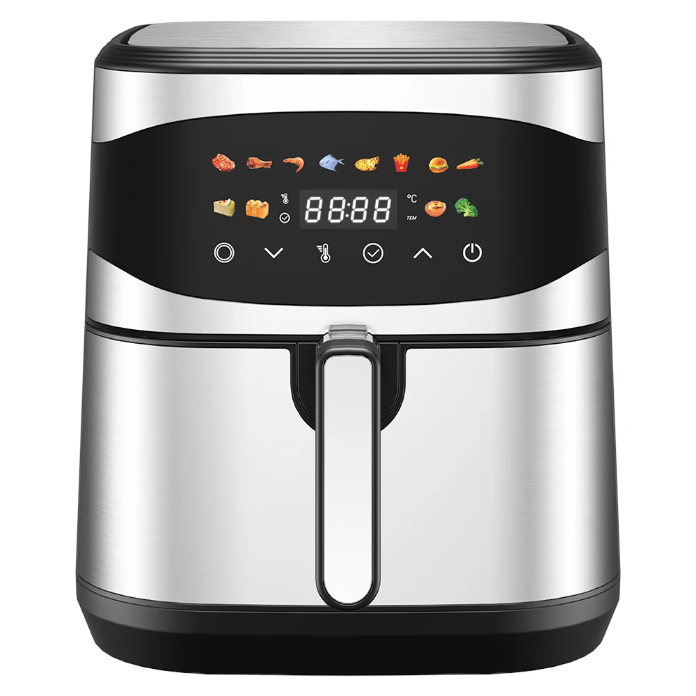 2026 New Model Multi-functional2025 New Air Fryer  6L 7L 8L 12L Full Stainless Steel Body with Double Basket 1800W Digital Contr