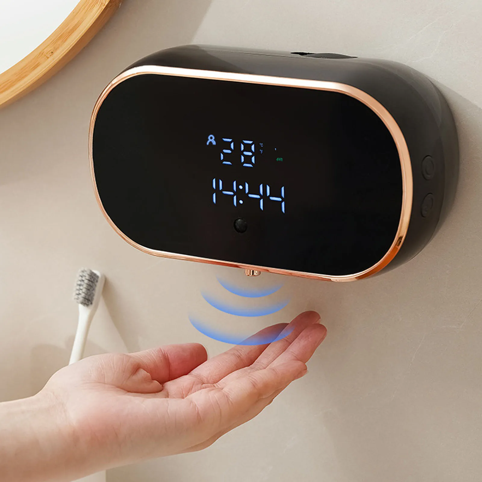 

Умный дозатор мыла, емкость 350 мл, настенный, с USB-зарядкой, бесконтактный, автоматический, для ванной и кухни